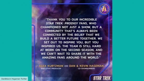 Star Trek Prodigy season 2 announcement