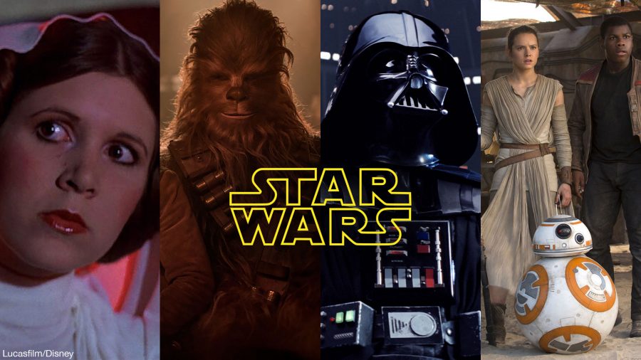 Star Wars movies and TV series collage picture