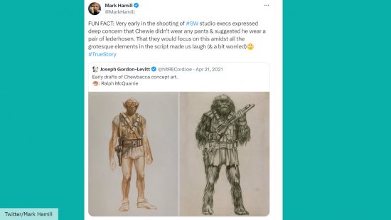 Mark Hamill shared some Star Wars concept art for Chewbacca