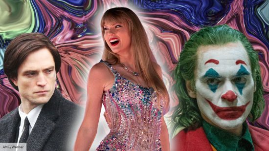 Taylor Swift on her Eras Tour, with Robert Pattinson as Bruce Wayne in The Batman, and Joaquin Phoenix as Joker