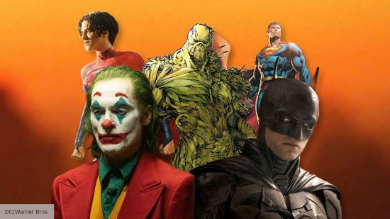 All the upcoming DC movies: The Joker, Supergirl, Batman, Swamp Thing, and Superman