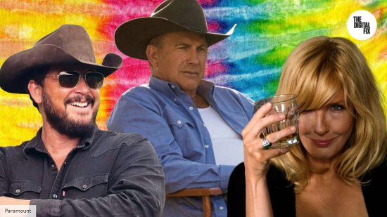 Cole Hauser as Rip Wheeler, Kevin Costner as John Dutton, Kelly Reilly as Beth Dutton in Yellowstone