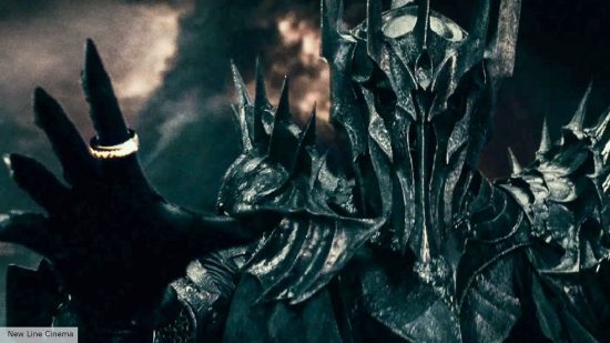 Best Lord of the Rings characters: Sauron reaching out his hand during a flashback in the Fellowship