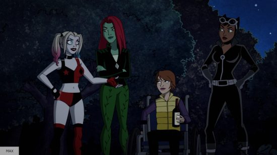 Harley, Ivy, Barbara Gordon, and Catwoman in the Harley Quinn season 4 finale