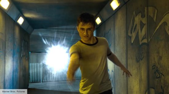 Harry Potter uses a Patronus to save Dudley from the Dementors