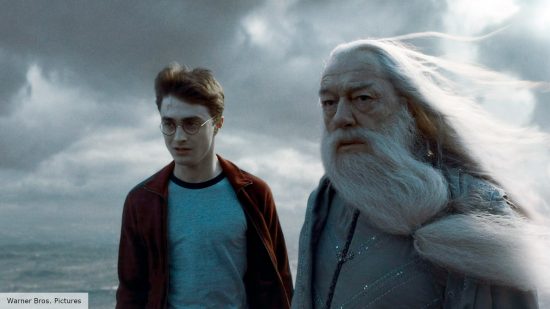 Harry Potter and Dumbledore battled protective magic to get Voldemort's locket Horcrux