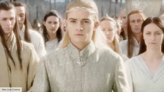 Legolas in formal clothes during Lord of the Rings: Return of the King
