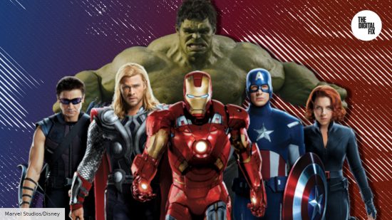 Hawkeye, Thor, Iron Man, Captain America, Black Widow and the Hulk in Avengers Assemble