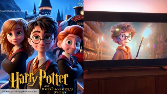 Harry Potter and Pixar collide in AI designs
