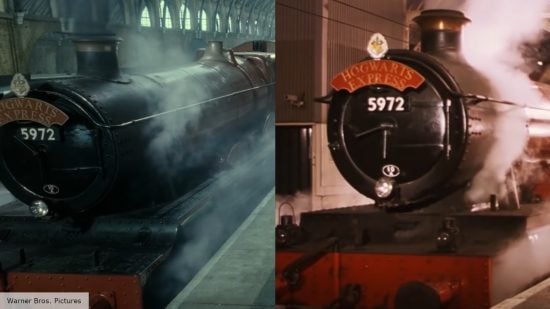 The Hogwarts Express looked very different in Deathly Hallows compared to Harry Potter and the Philosopher's Stone