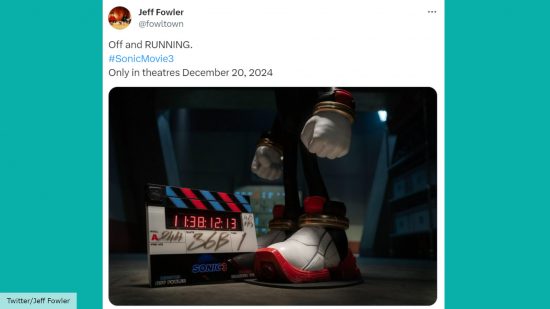 Sonic the Hedgehog 3 release date - Jeff Fowler announced the start of production on Twitter