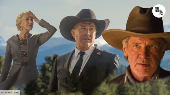 Helen Mirren, Kevin Costner, and Harrison Ford in Yellowstone