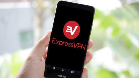 Best Android VPN, ExpressVPN, displayed on somebody's phone.