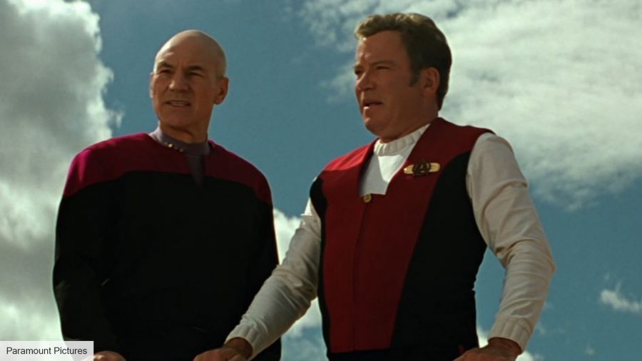 Star Trek Timeline: Patrick Stewart and William Shatner as Jean-Luc Picard and Kirk in Generations