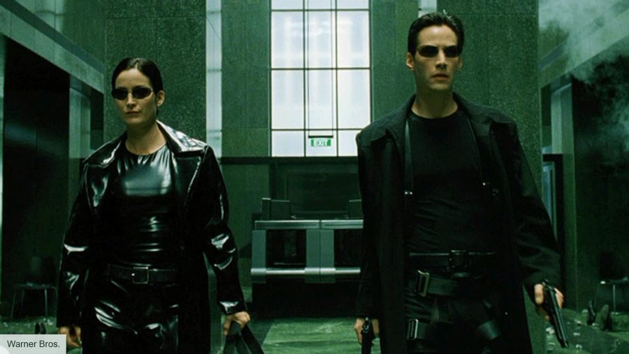 Best science fiction movies: Carrie Ann Moss and Keanu Reeves in The Matrix