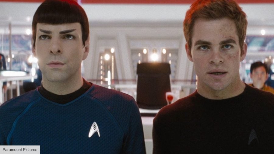 Star Trek Timeline: Zachery Quinto and Chris Pine as Spock and Kirk in Star Trek