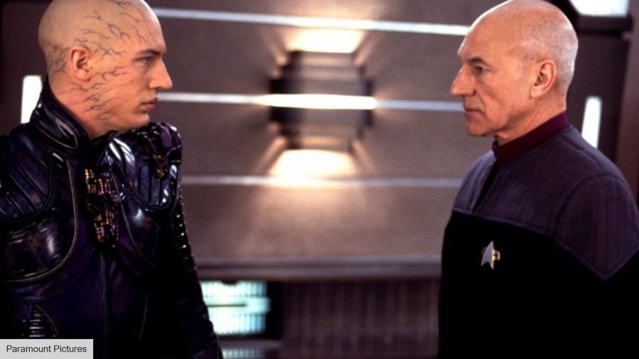 Star Trek Timeline: Tom Hardy and Patrick Stewart as Shinzon and Picard in Nemesis