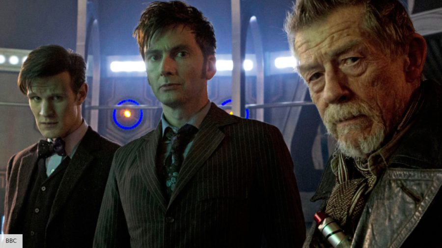 Best sci-fi series: Matt Smith as The Eleventh Doctor, David Tennant as The Tenth Doctor, and John Hurt as The War Doctor in Doctor Who