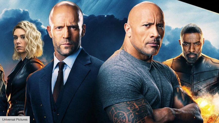 Jason Stahtam and Dwayne Johnson in Hpbbs and Shaw