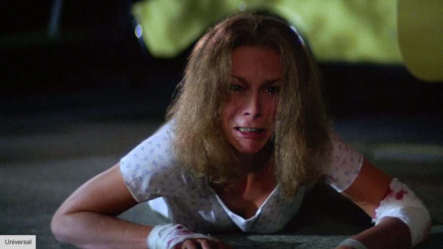 Halloween (2018) retconning the Halloween movies: Laurie in Halloween II crawling on the floor