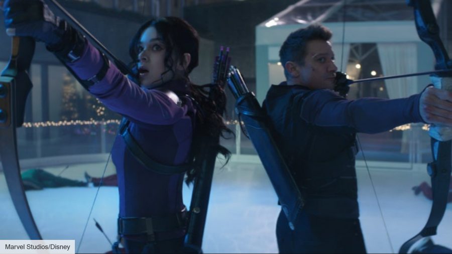 Marvel movies in order: Hailee Steinfeld as Kate Bishop and Jeremy Renner as Clint Barton in Hawkeye