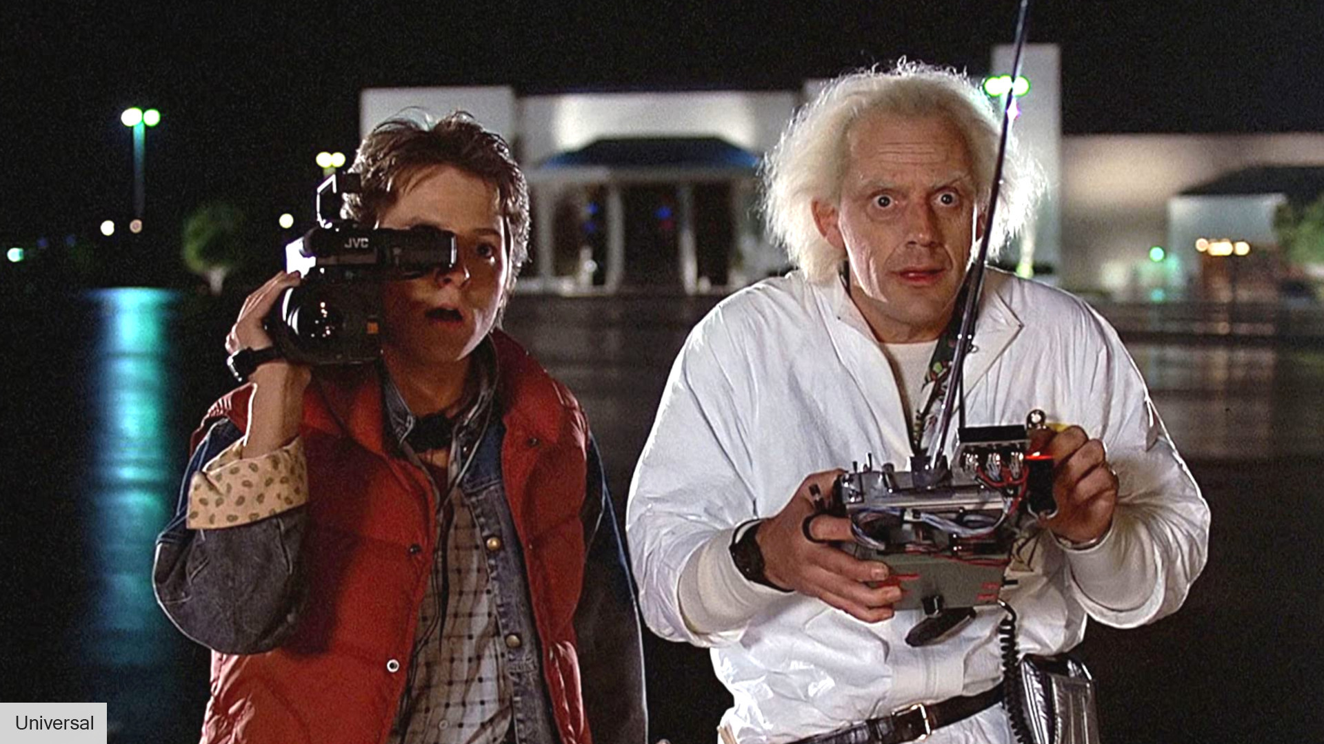 back to the future 2 time travel scene