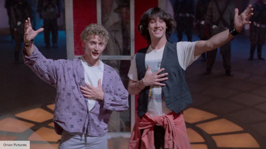Best Time Travel movies: Keanu Reeves and Alex Winter in Bill and Ted's Excellent Adventure 