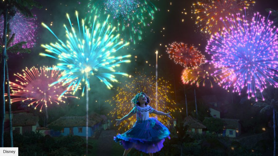 Encanto ending explained: Mirabel dancing and singing in front of fireworks