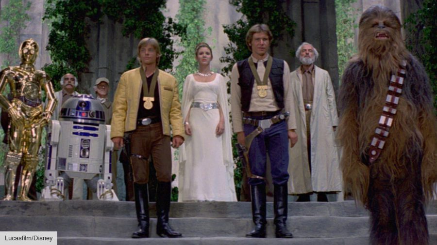 Star Wars movies ranked: Luke, Leia, Han Solo, Chewbacca, C3PO and R2D2 in A New Hope