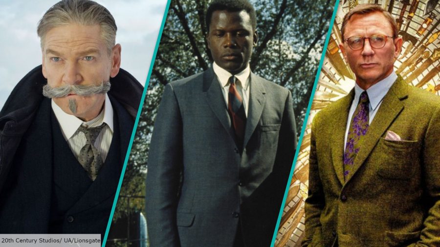Best detective movies: Kenneth Branagh as Hercule Poirot in Murder on the Orient Express, Sidney Poitier as Virgil Tibbs in In The Heat of the Night, Daniel Craig as Benoit Blanc in Knives Out