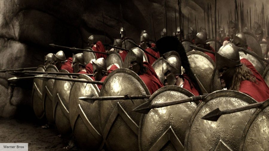 300 true story: Spartan warriors getting ready for battle 