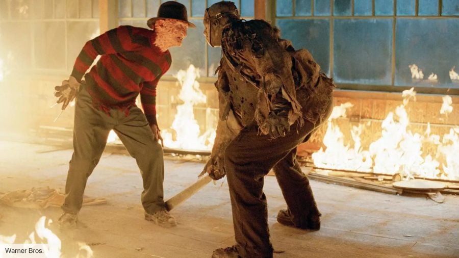 Freddy Krueger origin explained: Freddy Krueger and Jason Voorhees in Freddy Vs Jason