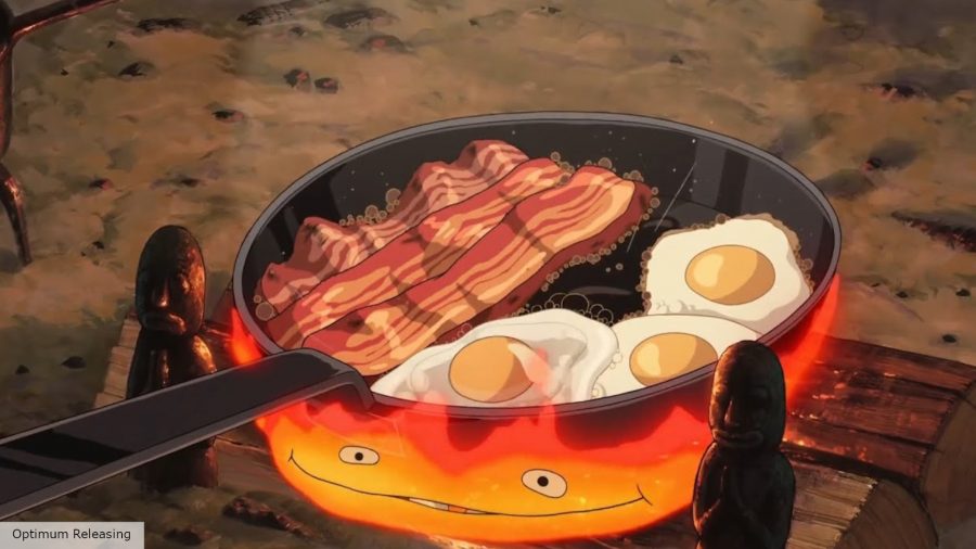 Movie food scenes: Howl's Moving Castle bacon and eggs