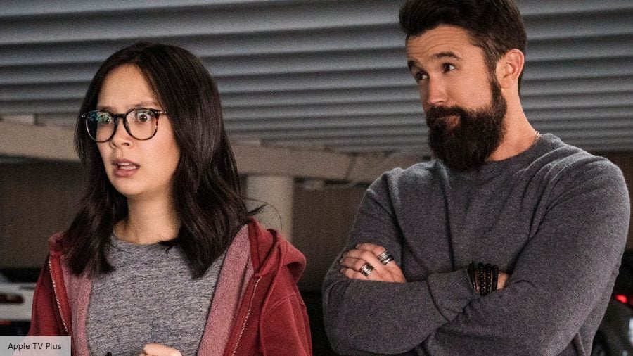 Mythic Quest season 3 release date: Rob McElhenney as Ian Grimm and Charlotte Nicdao as Poppy Li
