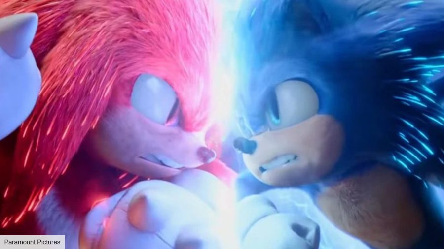 Sonic 2 Knuckles: Sonic and Knuckles fighting