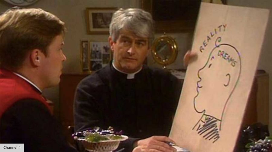 Dermot Morgan and Ardal O'Hanlon in Father Ted