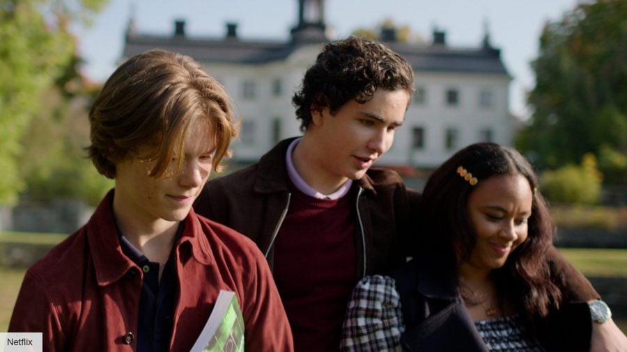 Young Royals season 2 release date: Edvin Ryding, Nikita Uggla, and Malte Gårdinger in Young Royals