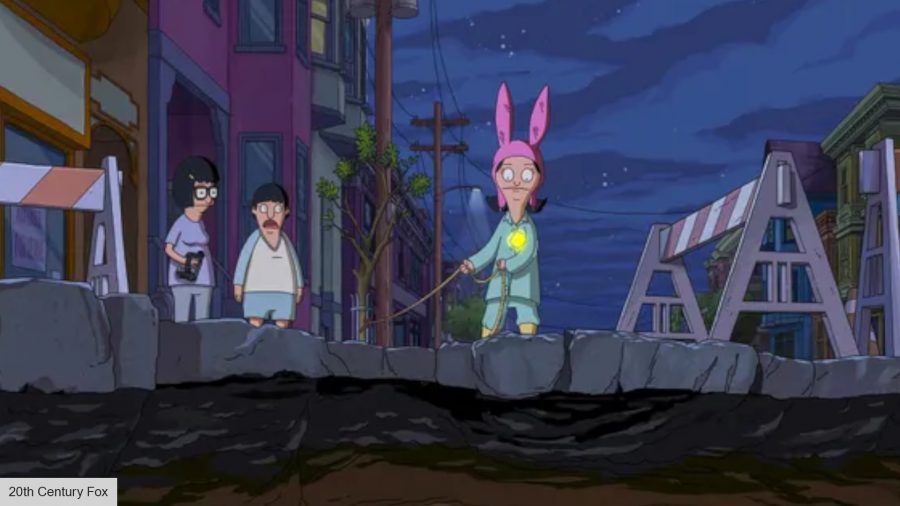 Bob's Burgers Movie directors interview: the sinkhole outside the restaurant 