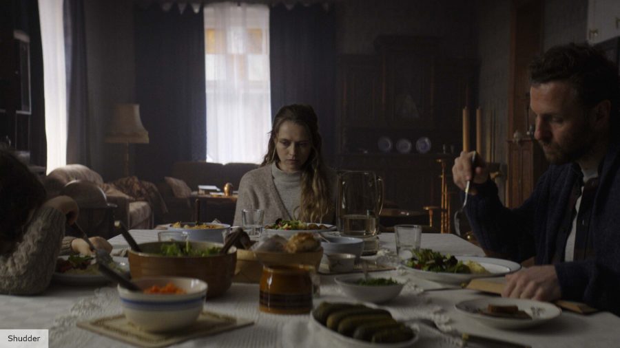 The Twin Steven Cree interview: a family earing dinner at the table 