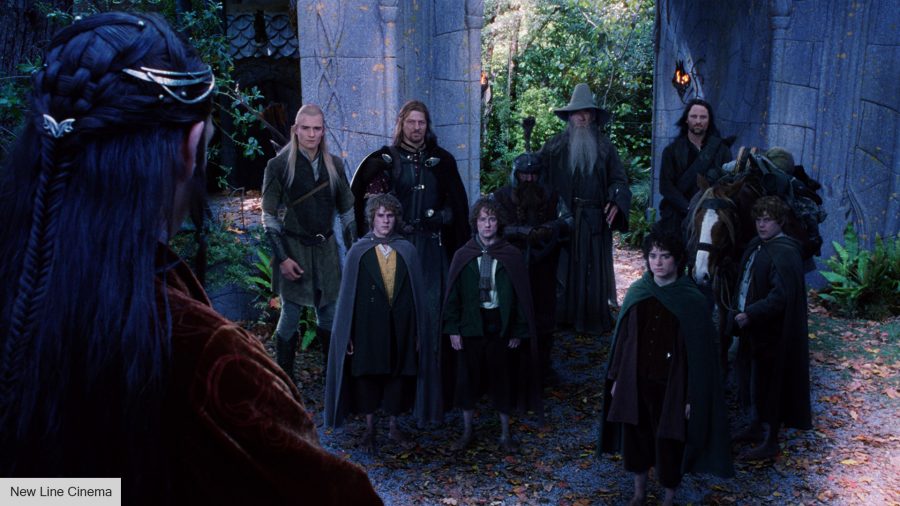 The members of the Fellowship in The Lord of the Rings: The Fellowship of the Ring