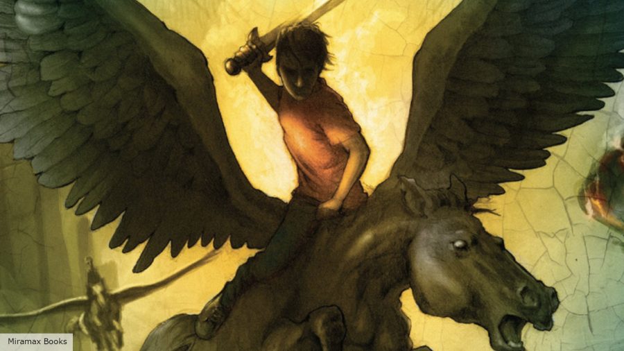 Percy Jackson TV series release date: Percy riding a Pegasus 