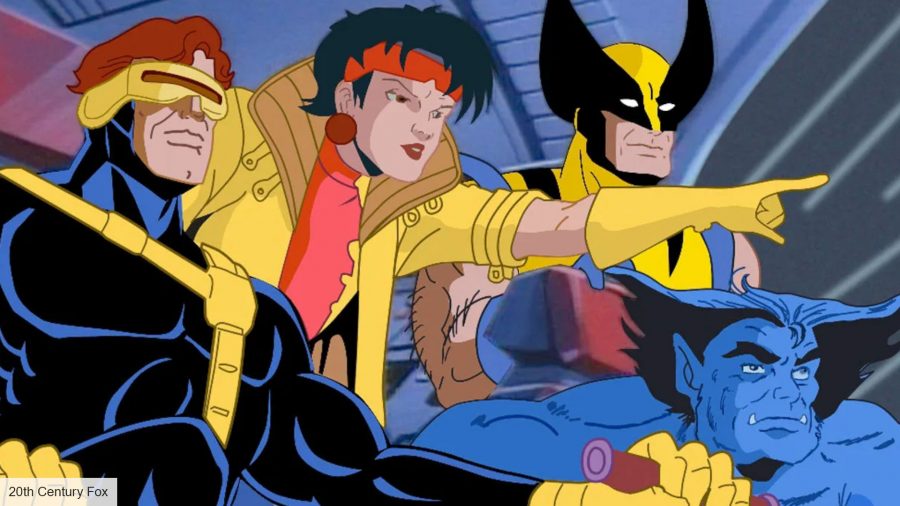 Cyclops, Jubilee, Wolverine, and Beast in X-Men: The Animated Series