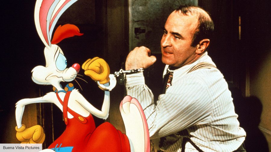 The best cartoon characters of all time: Roger Rabbit and Bob Hoskins in Who Framed Roger Rabbit?